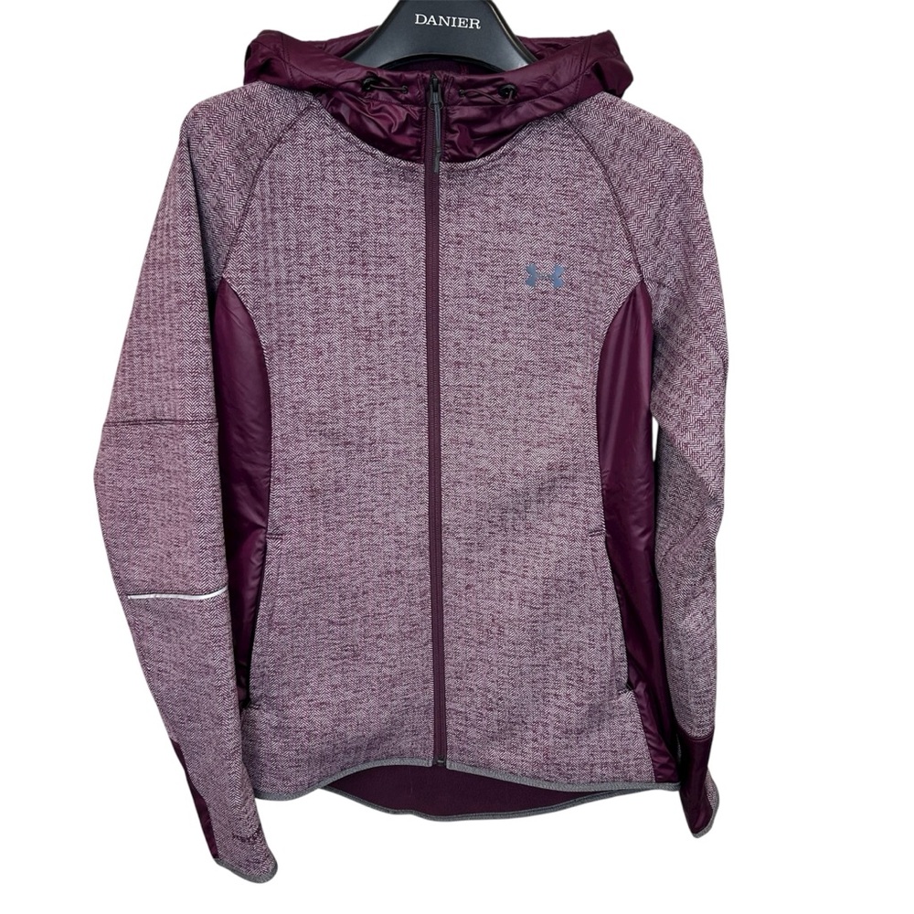 Under Armour women’s jacket UA Storm Maroon Herringbone Hooded‎ Softshell M